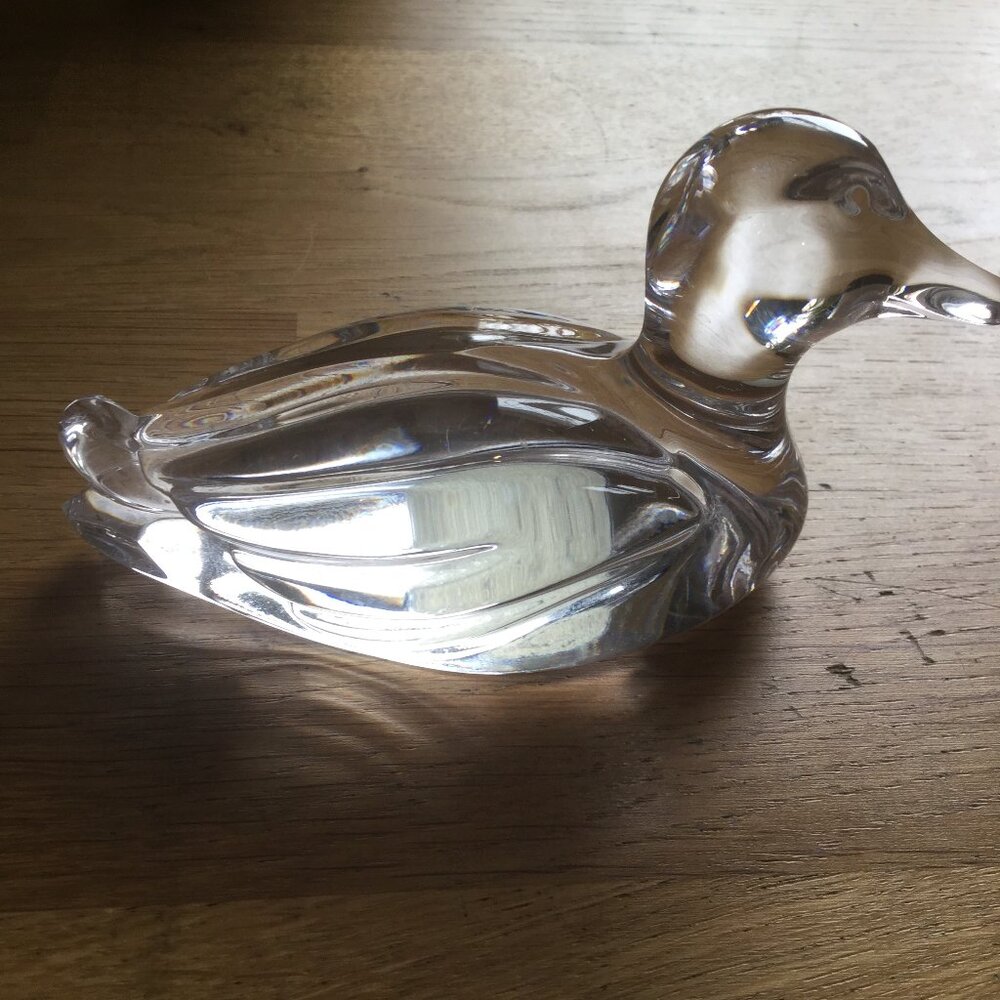 Princess house lead crystal duck figure, no chips or cracks measures 5"